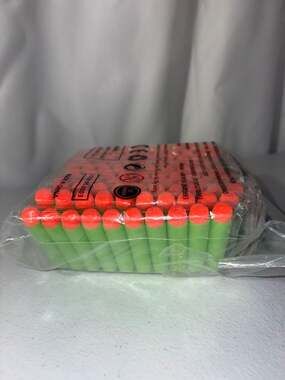 AMOSTING 100-Piece Foam Dart Refill Pack for Nerf Blasters - Green/Orange
